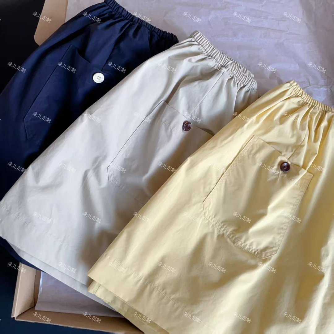 朵儿定制 【漫漫】夏季宽松松紧腰纯色裙裤 IV01