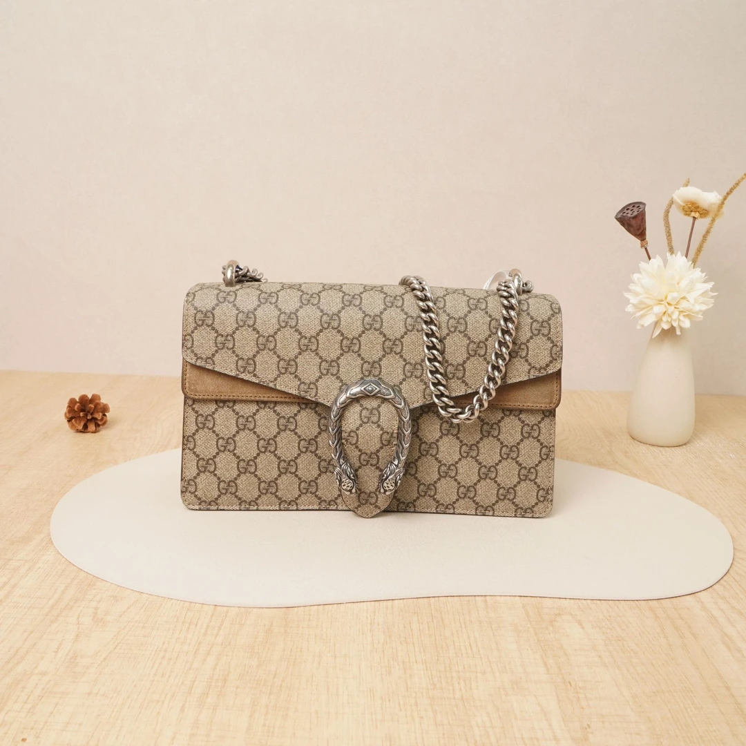 95新 GUCCI/古驰 古驰酒神包中号老花/DS025515