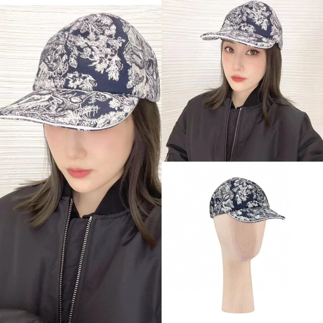 未使用 DIOR/迪奥  DIOR动物园世界休闲黑白棒球帽百搭时尚129385