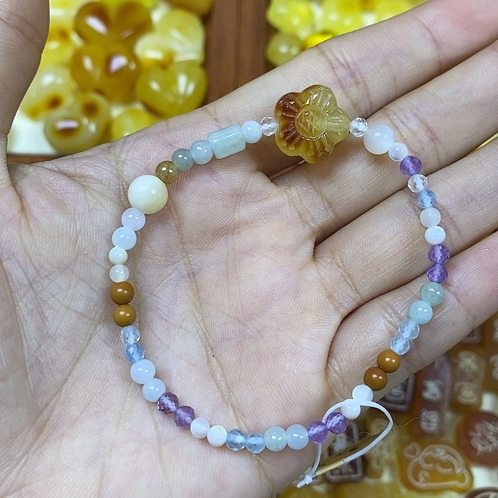 吊坠橄榄核福利五瓣花手串
