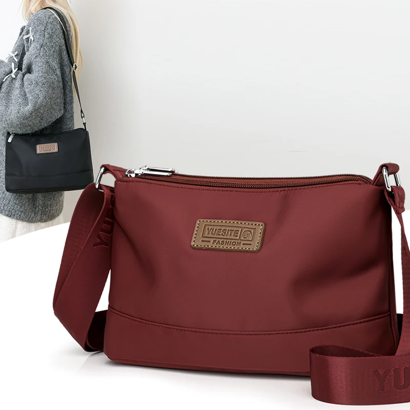 简约牛津布包大容量斜挎包通勤背包百轻便妈妈包多层尼龙布单肩包