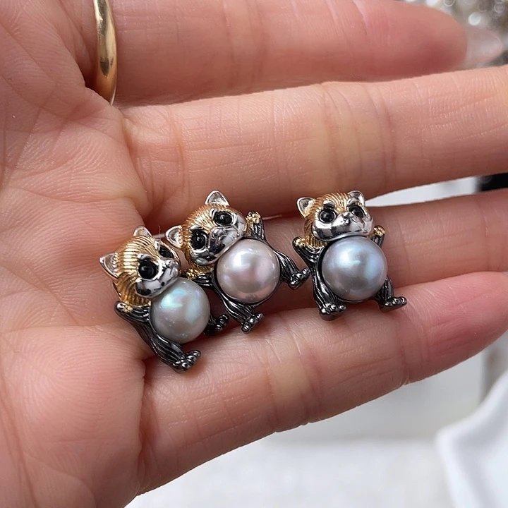 海水珍珠吊坠(不含链)银S925镶嵌随机发