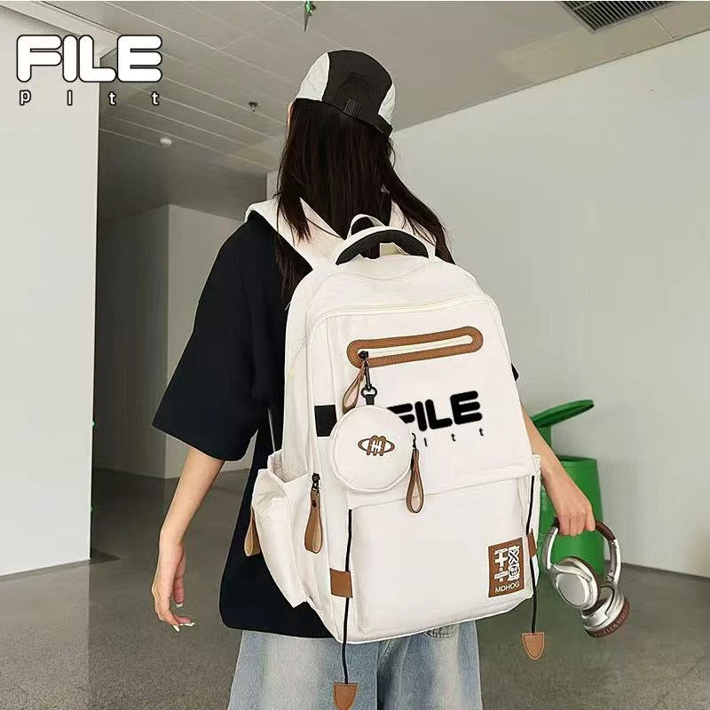 【FILE Pltt】书包女初中韩版大容量高中学生背包2025新款双肩包