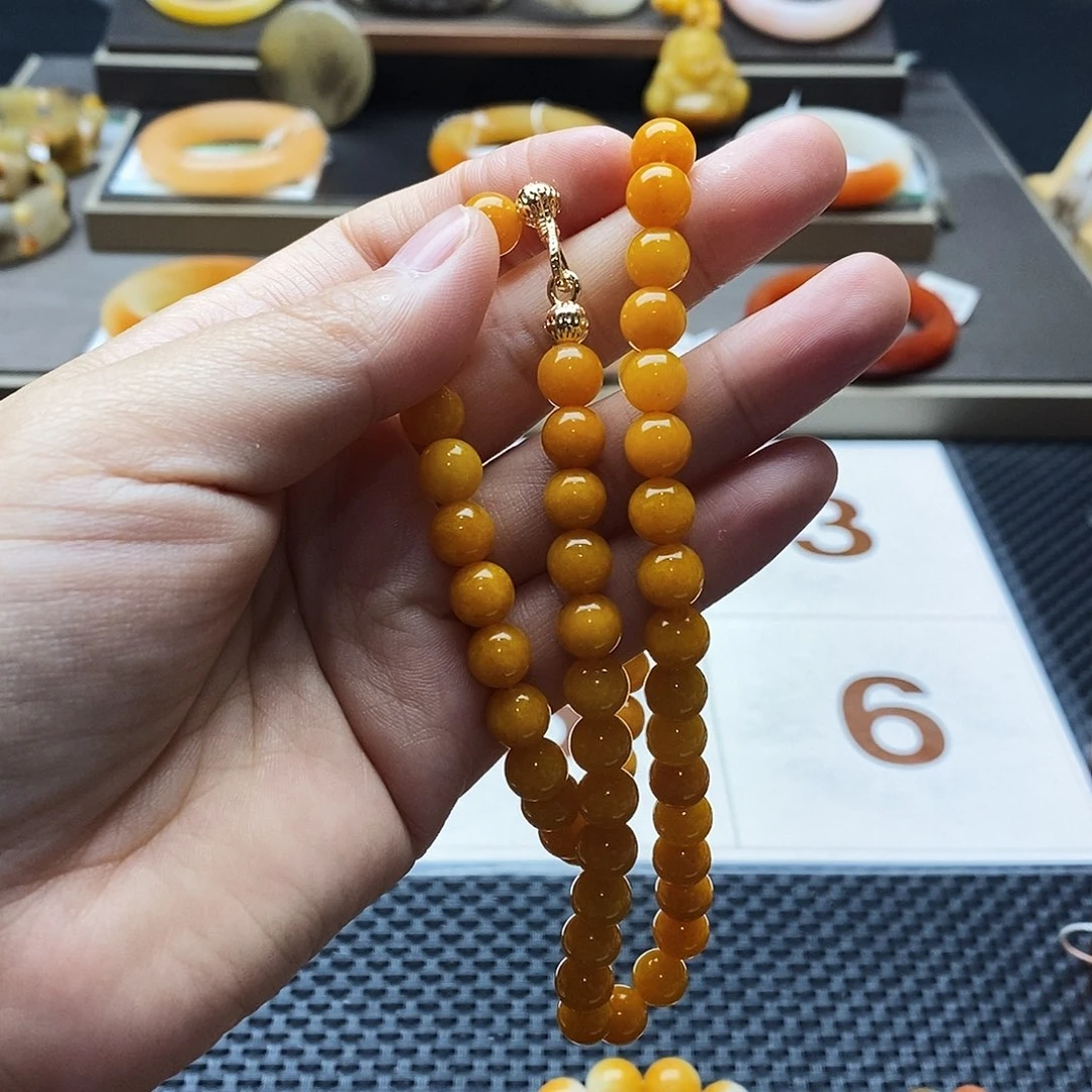 石英质玉（黄龙玉）未镶嵌手镯