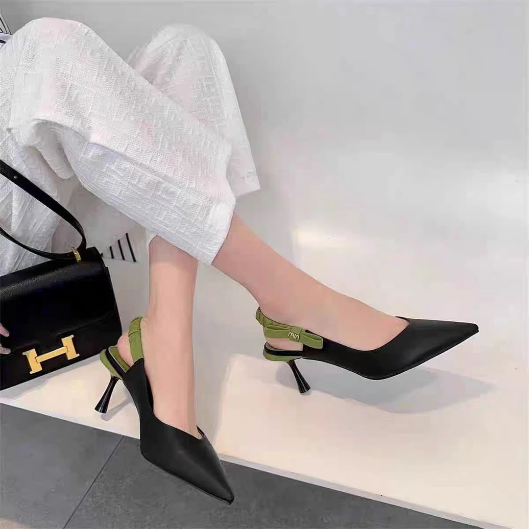 8927-1 新款法式气质百搭时尚细跟包头凉鞋