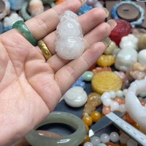 合金石英质玉（黄龙玉）手链