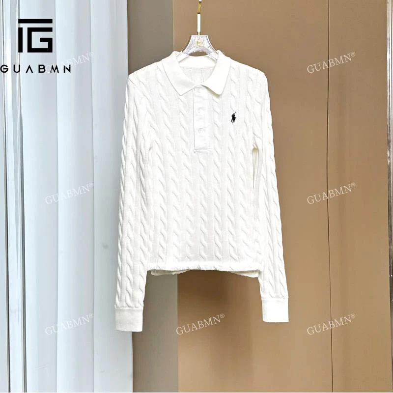 GUABMN2025春季新款绞花长袖套头针织衫3913