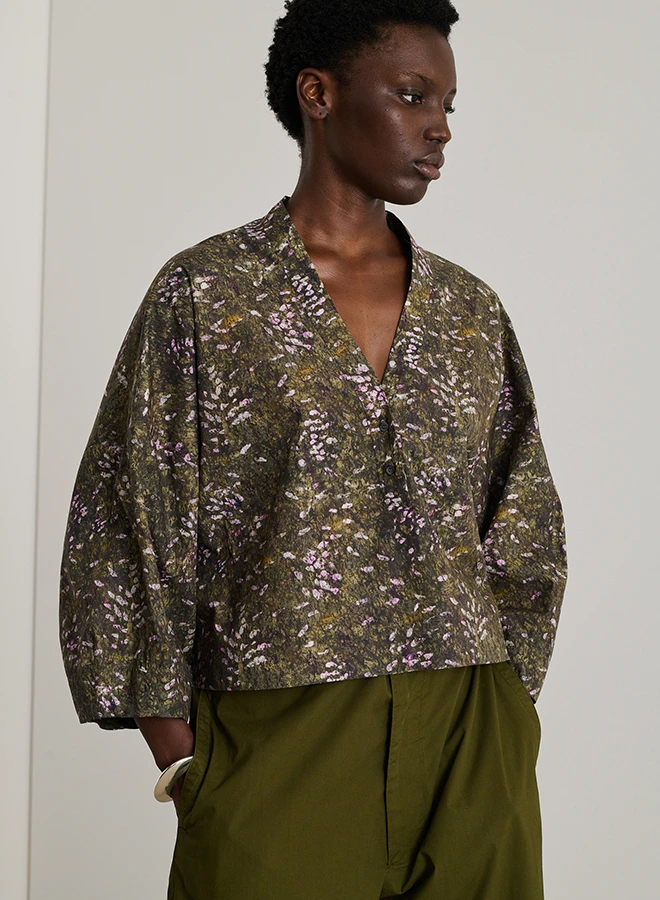 【SOEUR】25早春CHE1620ETEOCLE巴黎设计师V领小碎花衬衫