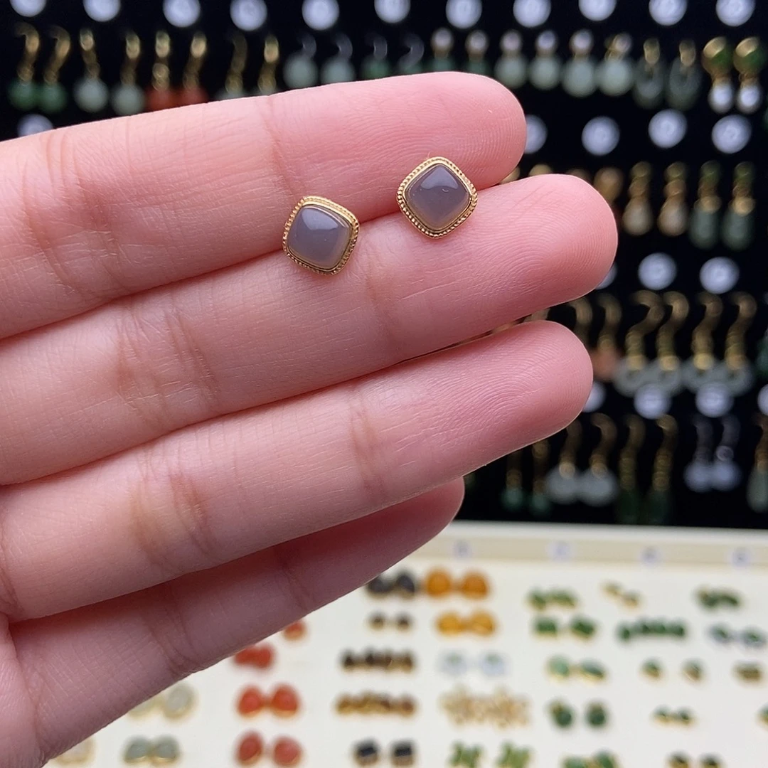 南红玛瑙银S925镀金镶嵌颈饰