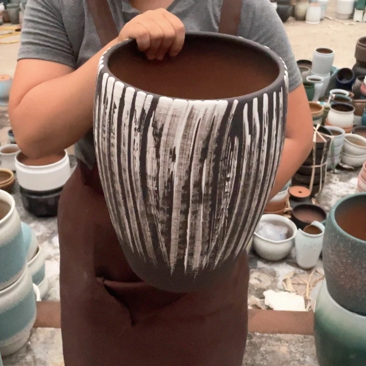 紫砂花盆口22高33正品正品