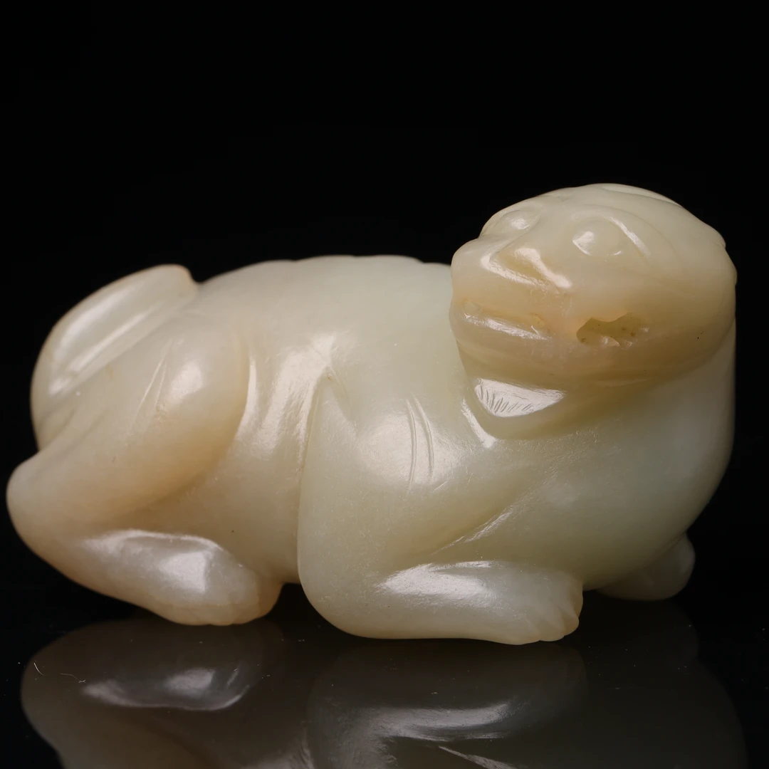 和田玉瑞兽花件695