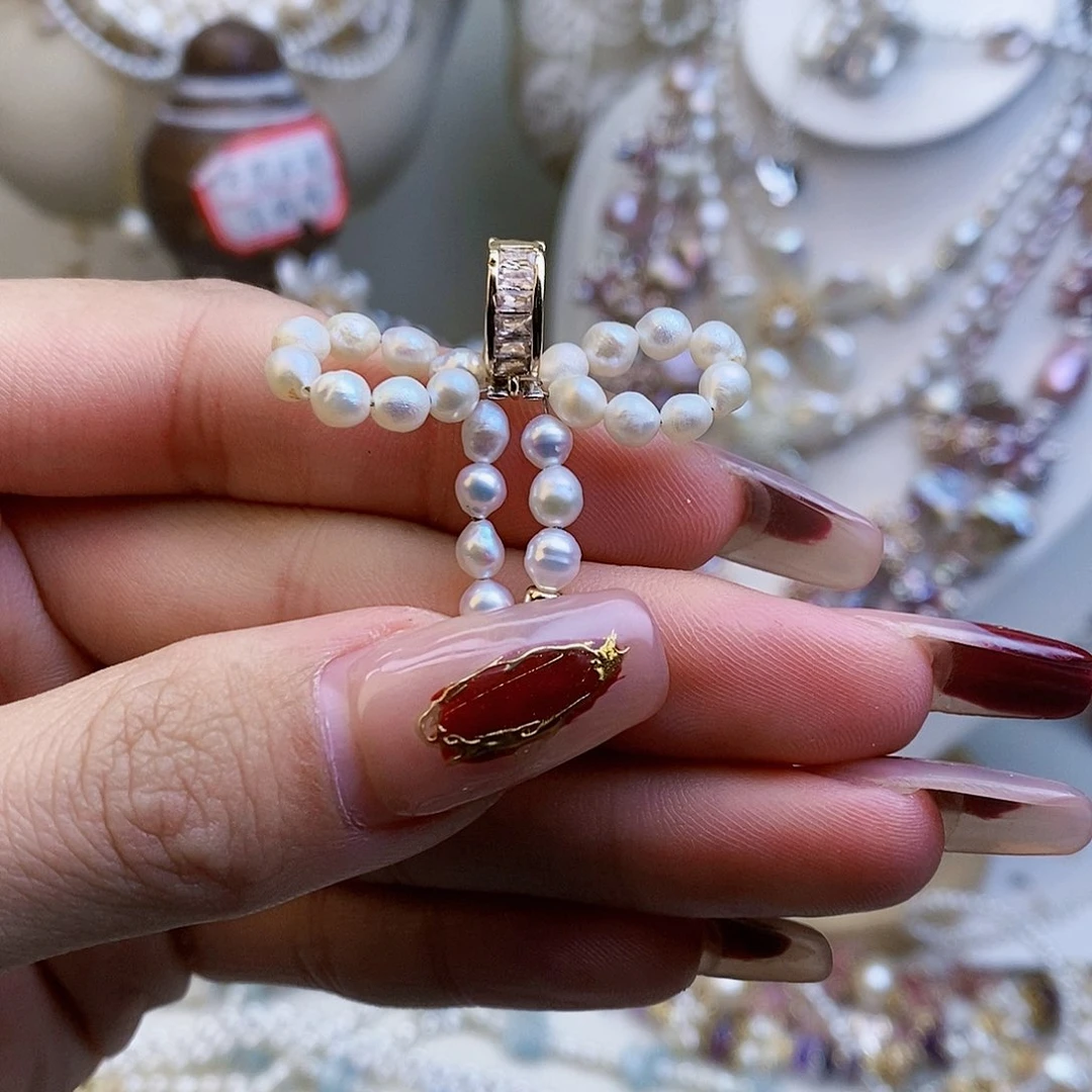 淡水珍珠颈饰银S925镶嵌