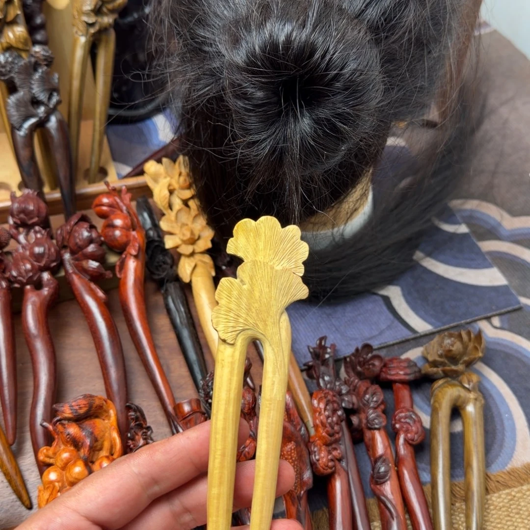 默***哒檀香紫檀（小叶紫檀）老山檀香手工银杏叶