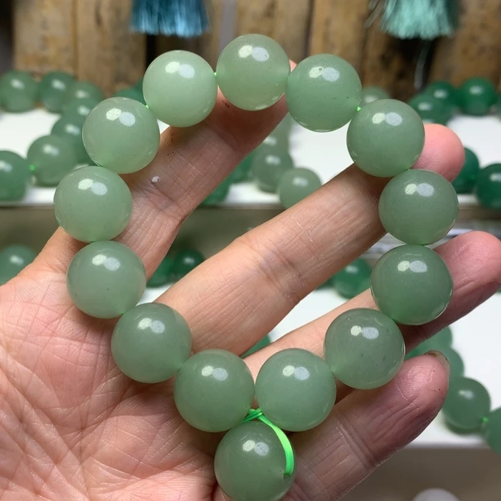 石英质玉未镶嵌手链东陵玉珠子手链圆