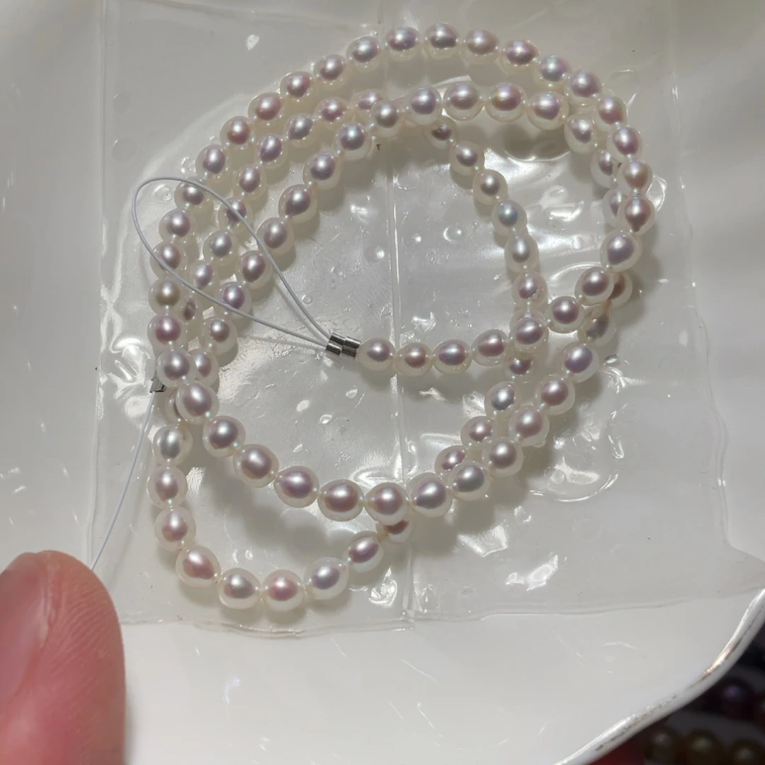 淡水珍珠银S925镶嵌颈饰33