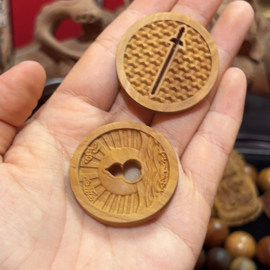 檀香木手串/手链道家花钱 大