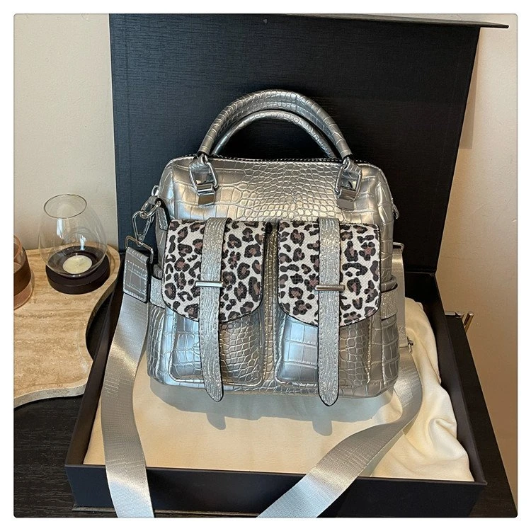 气质轻奢双肩包女通勤百搭多用单肩包2025新款时尚斜挎包旅行背包