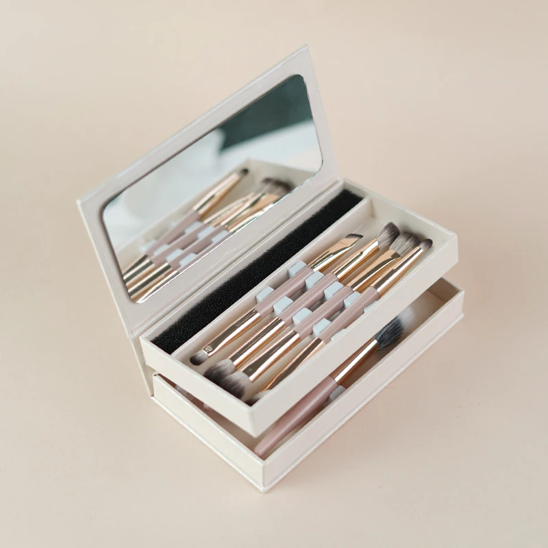 【宝藏单品】初学者7支二折叠系列套刷便携化妆月牙粉底斜坡双头刷