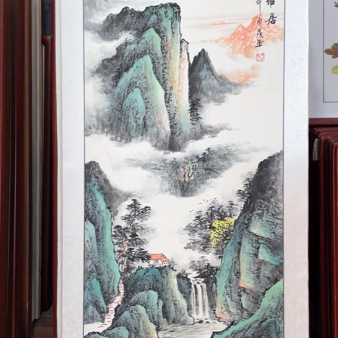 国画带框尺寸63*123厘米