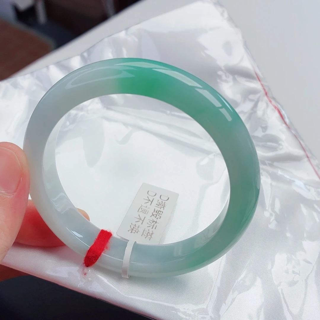 翡翠未镶嵌手镯7号-57圈口