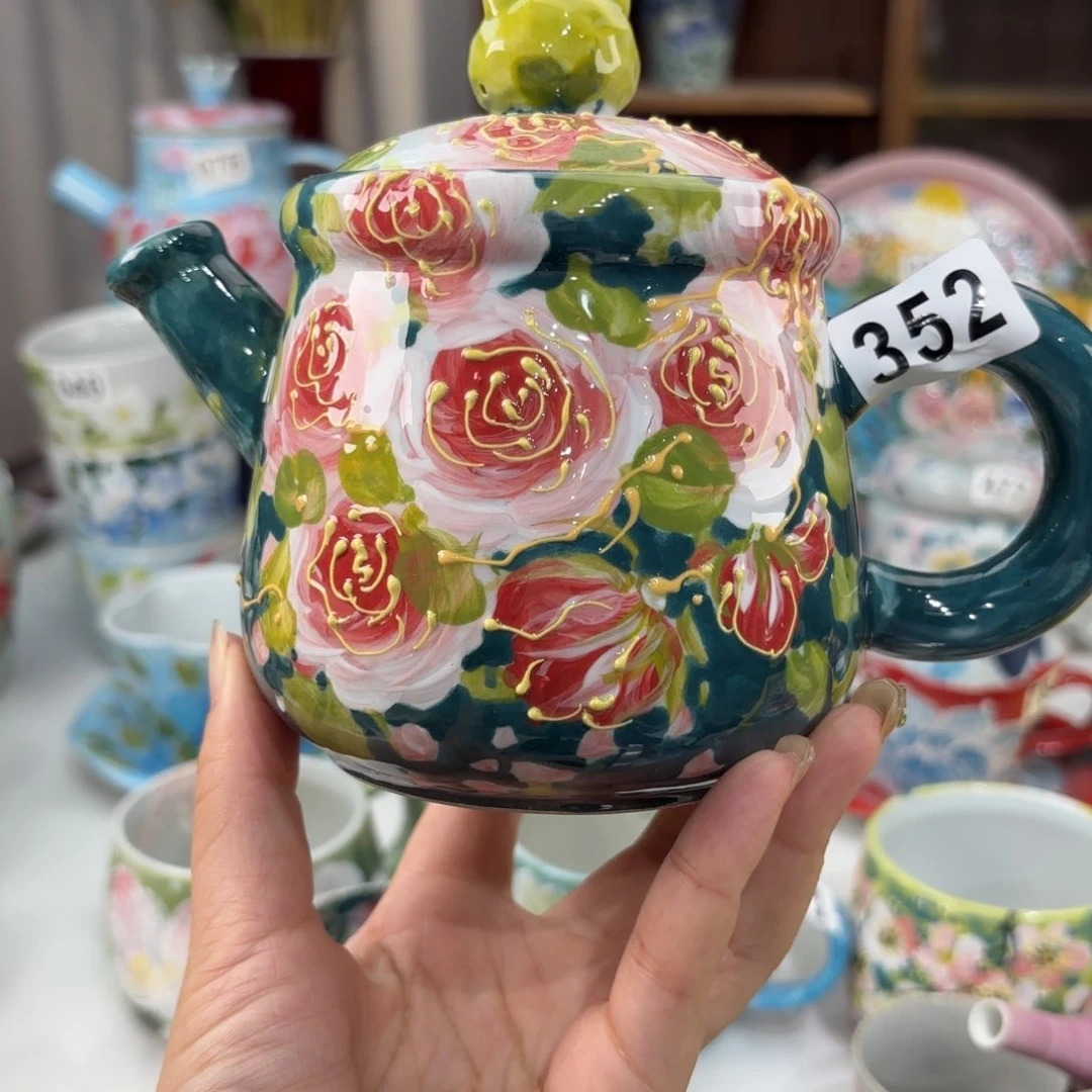 景德镇手绘高温釉下彩陶瓷茶具