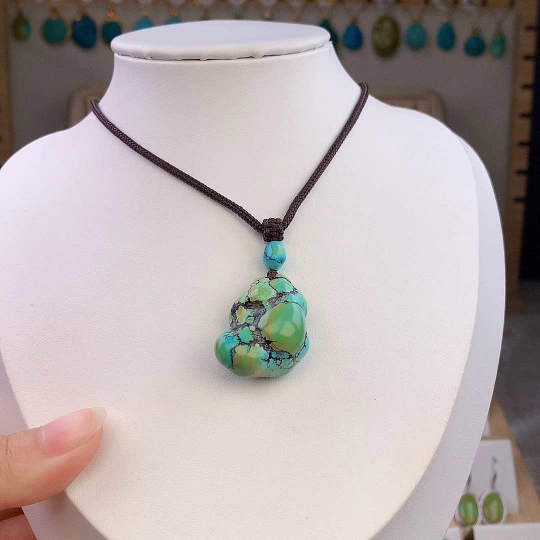 绿松石未镶嵌项链