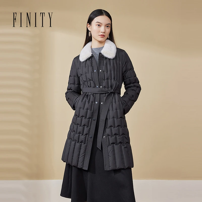【籽言专属】FINITY 羽绒服气质时尚收腰保暖显瘦修身 F21X9D22Y4
