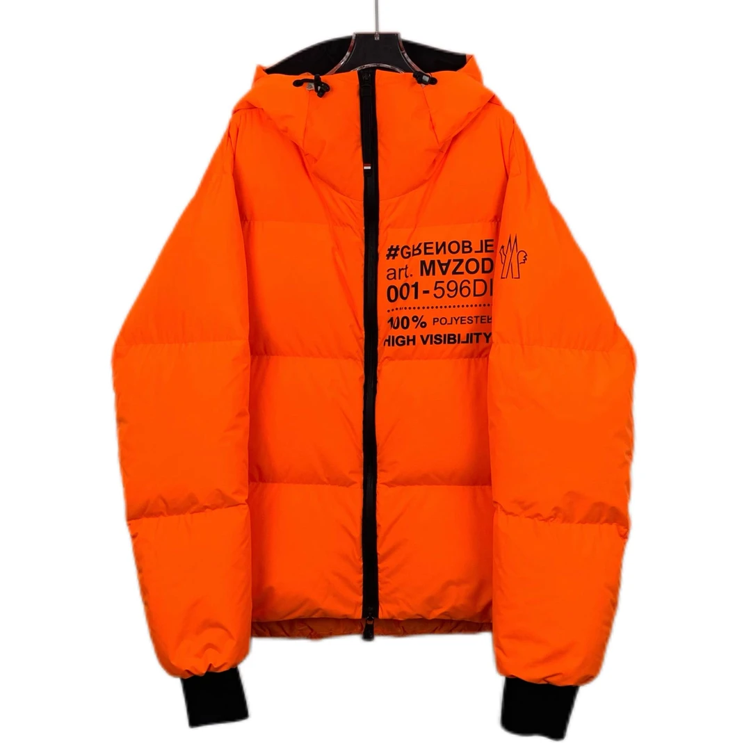 99新 MONCLER H13097 蒙口 22款Mazod 橘色连帽羽绒服 4 L