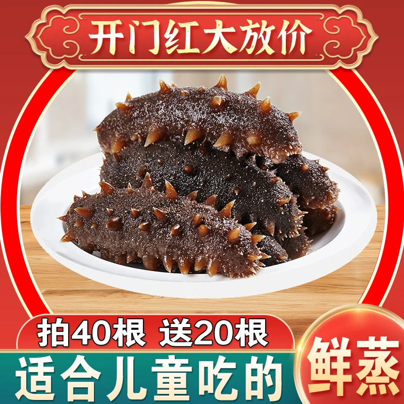 【鲜蒸即食海参】冷水刺参顺丰5-6厘米买40根送20根