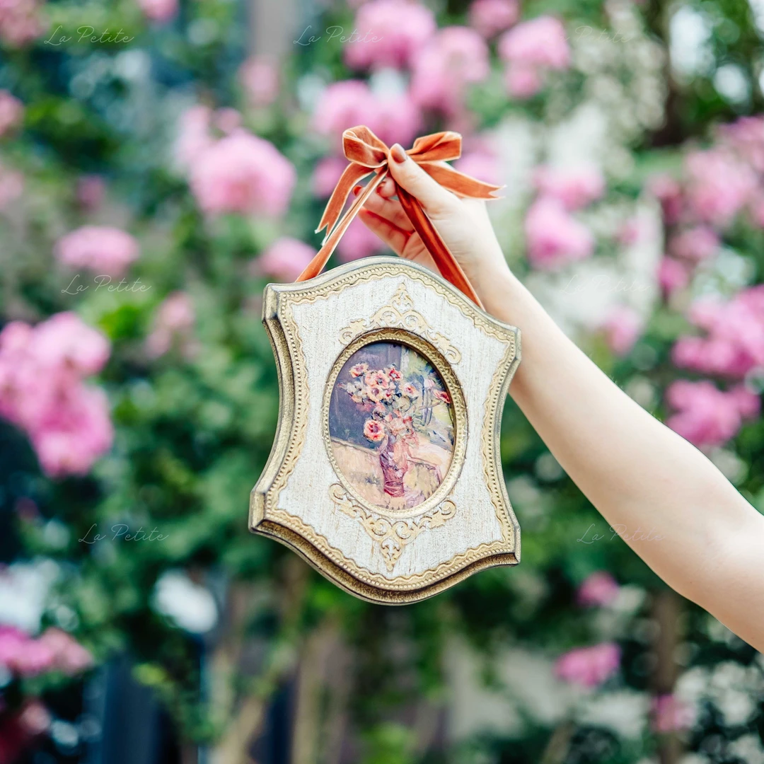 悦澜居复古创意挂画金色花语午后阳光画框