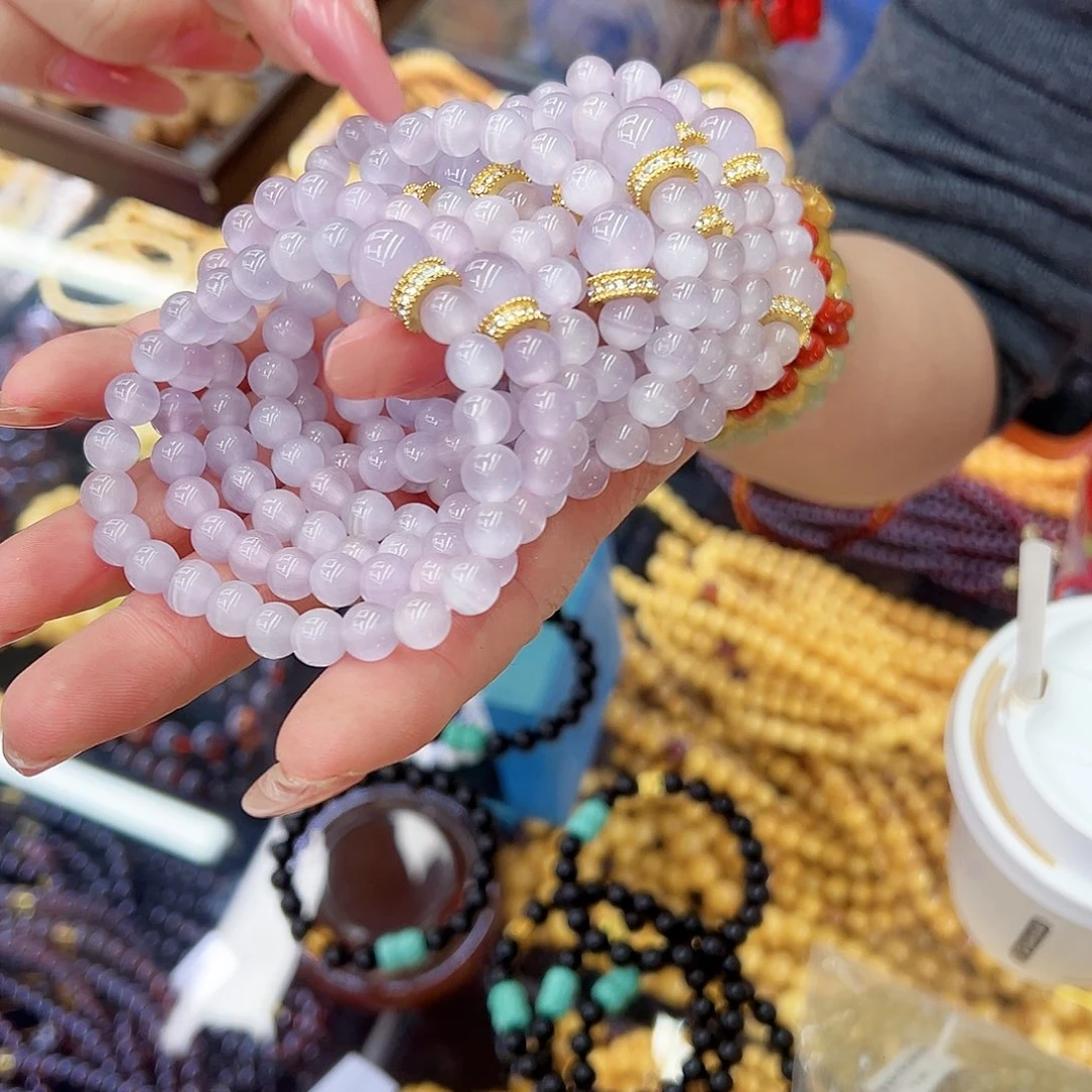 铜合金烟紫猫眼猫眼时尚饰品