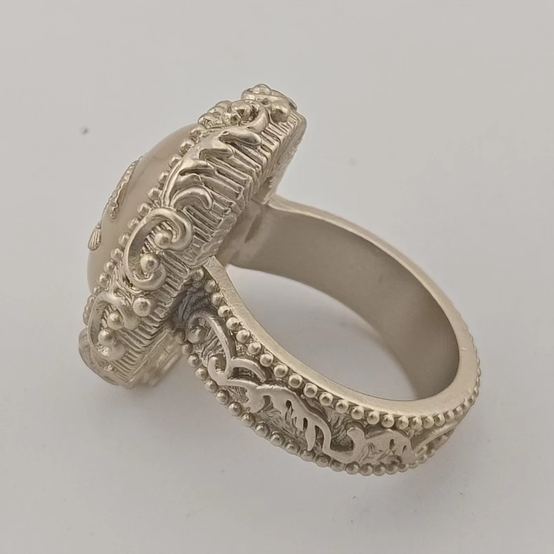 铜合金亚克力戒指 VTGViVi饰品/中古饰品/时尚百搭/H254/中古戒指