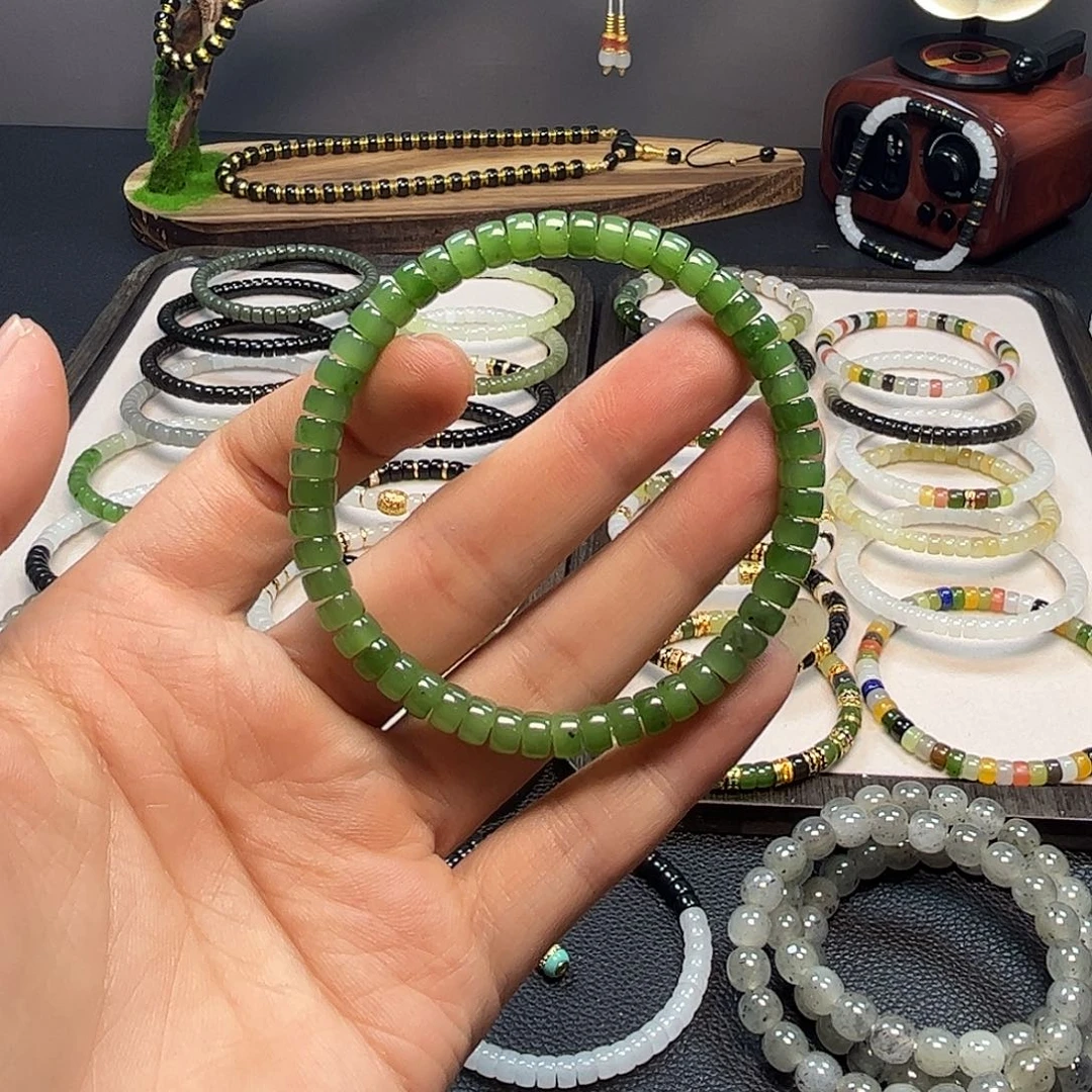 和田玉（碧玉）未镶嵌手链