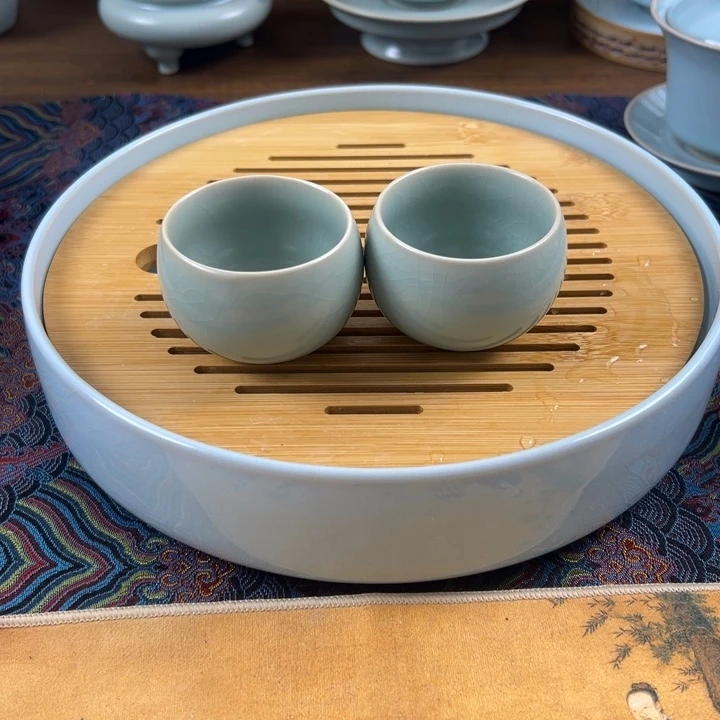 瓷摆件仿古釉水龙蛋杯一级