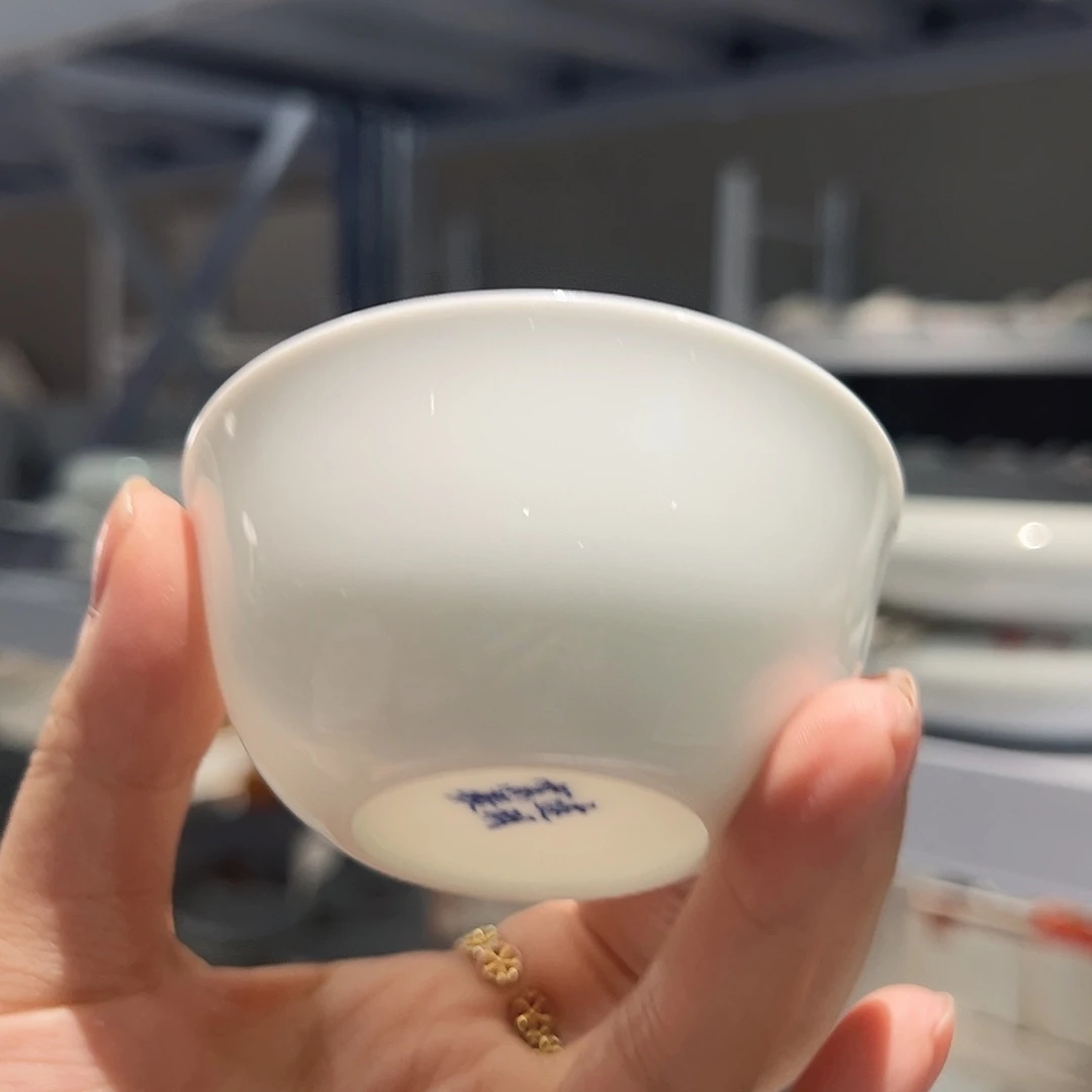 滑石子 素胎卧足杯