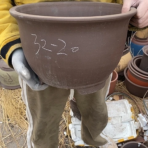 紫砂中国宜兴紫砂花盆＇