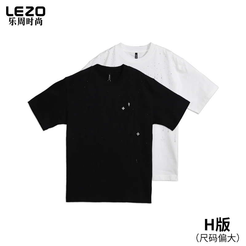 LEZO乐周时尚男装短袖圆领T恤L25234203