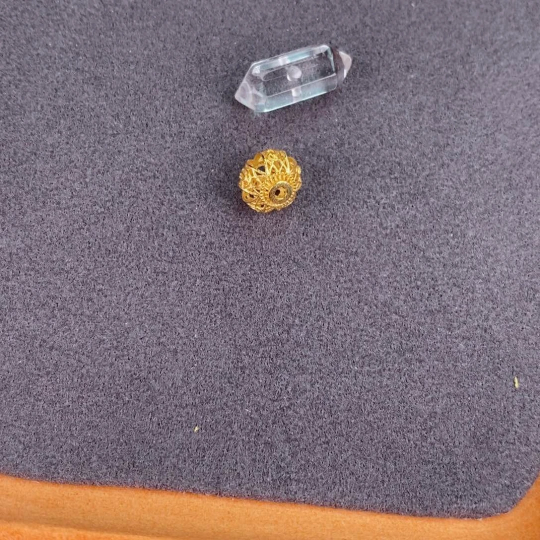 水晶珠宝半成品银S925镀金镶嵌