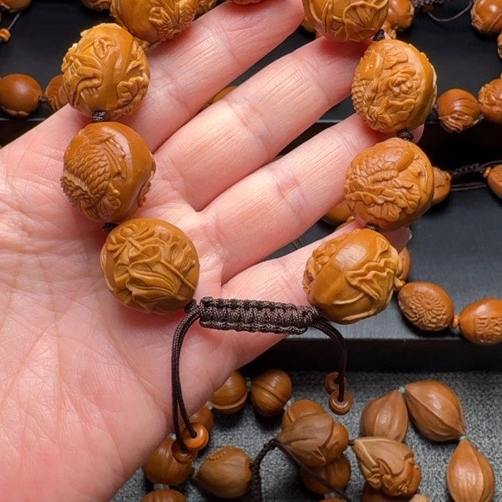 逆***奔手串/手链橄榄核荷花鱼