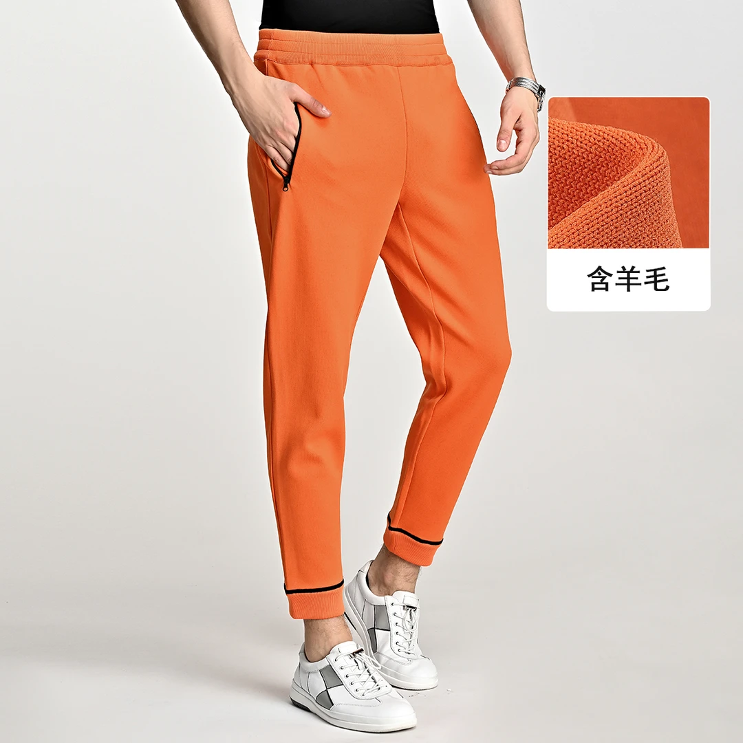 749男士秋季羊毛休闲裤松紧腰身束脚裤男A33-467213