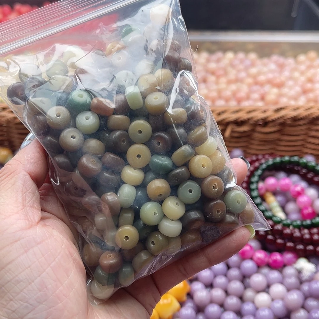 白玉菩提吊坠A/9mm/150颗锅底