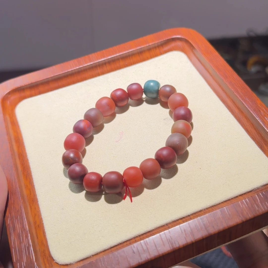 南红玛瑙手链未镶嵌花*完