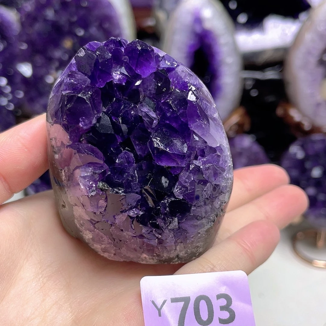 紫晶摆件未镶嵌晶震