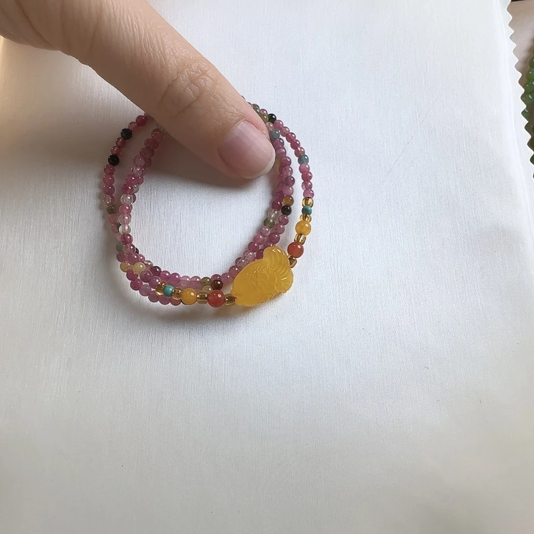 蜜蜡颈饰未镶嵌项链