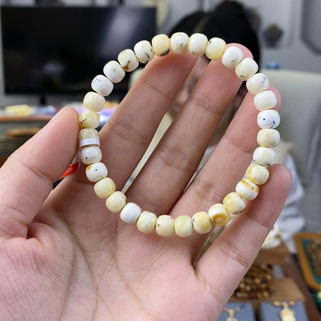 蜜蜡珠宝奇石未镶嵌蜜蜡手串7.3mm