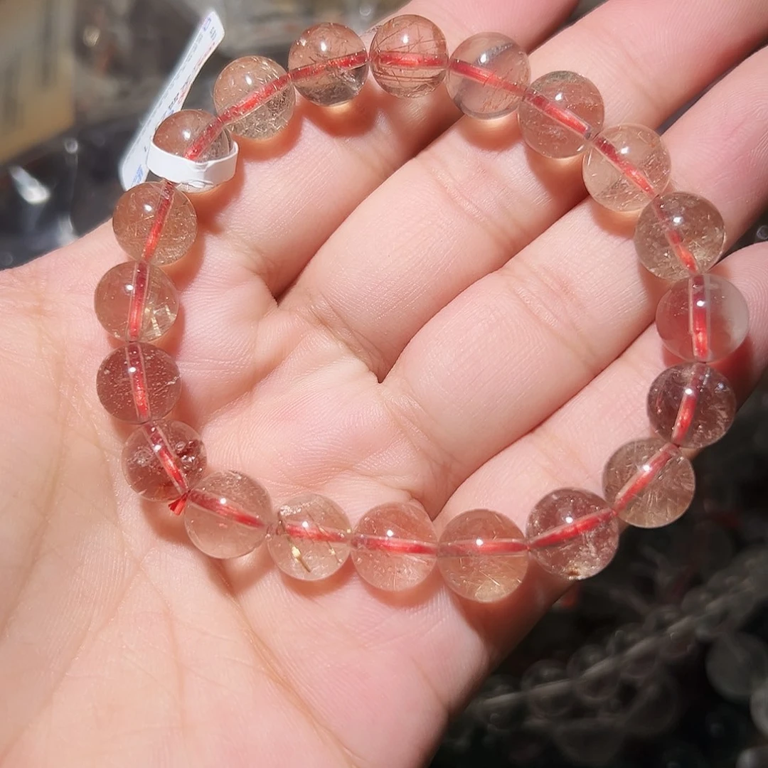 水晶手镯未镶嵌发晶9毫米