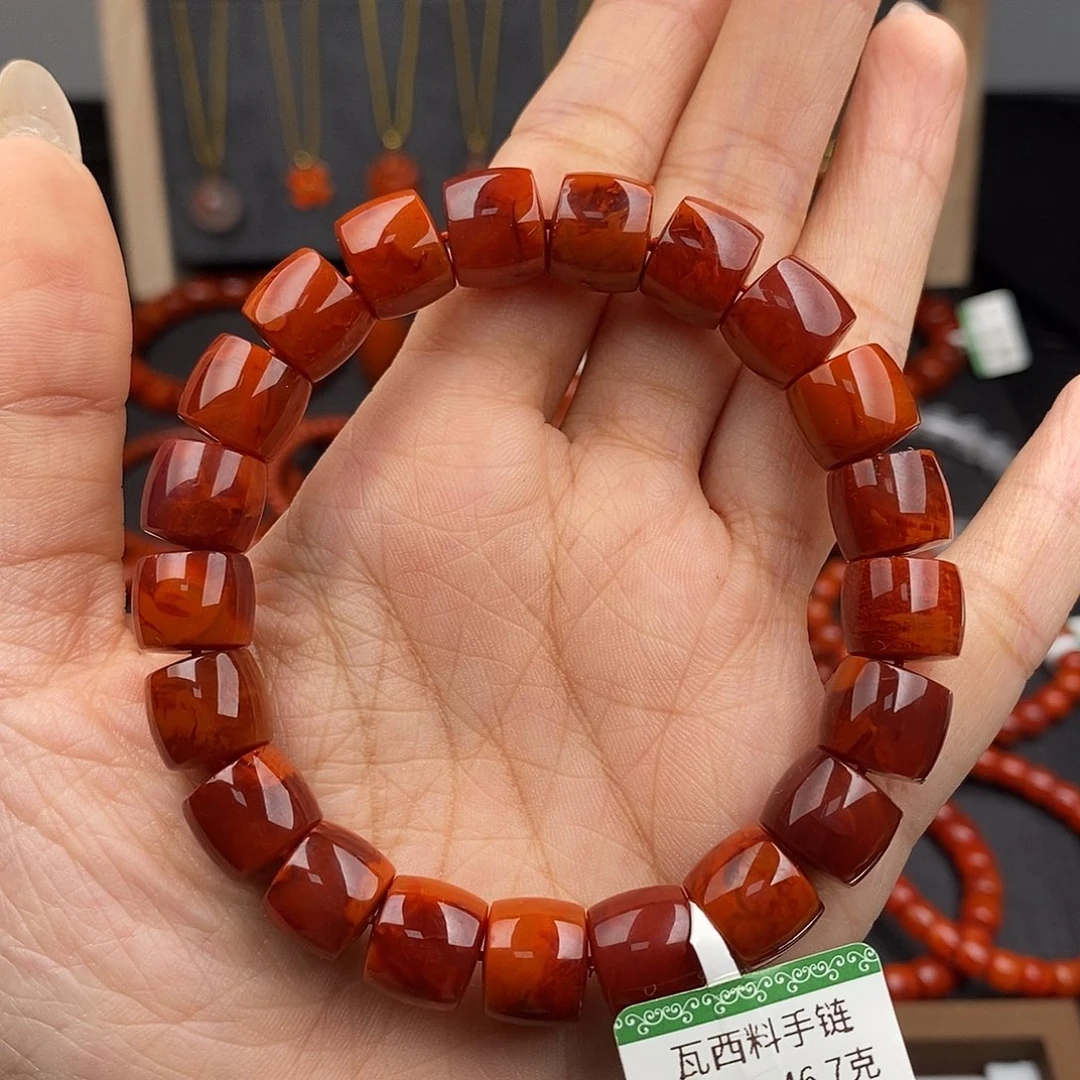 南红玛瑙未镶嵌四川凉山瓦西直切11mm