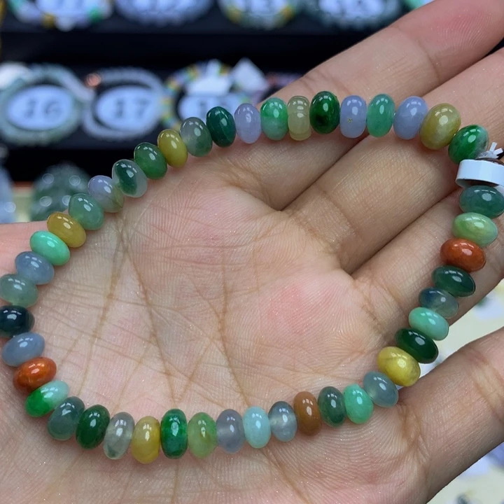 翡翠手链未镶嵌翡翠6+