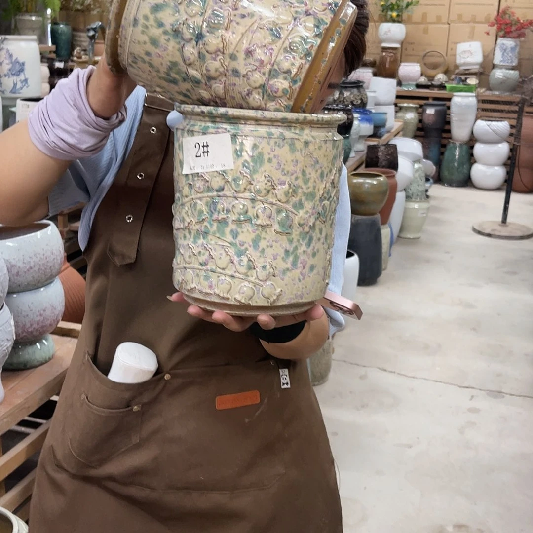 紫砂花盆高度22口径18厘米