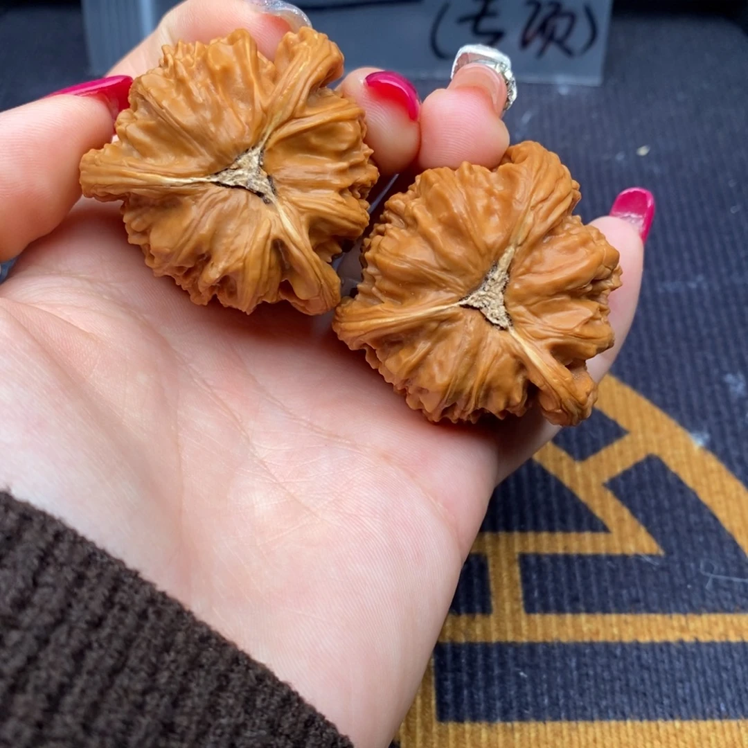 随***缘把件文玩核桃白狮子